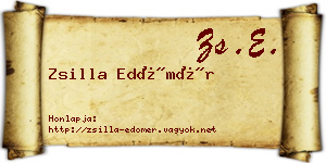 Zsilla Edömér névjegykártya